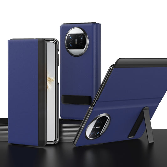 For Huawei Mate X3 Leather All-inclusive Phone Case with Holder(Royal Blue) - Huawei Cases by buy2fix | Online Shopping UK | buy2fix