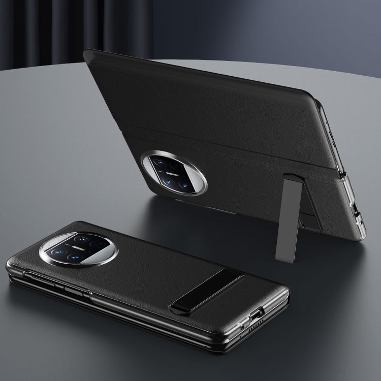 For Huawei Mate X3 Leather All-inclusive Phone Case with Holder(Royal Blue) - Huawei Cases by buy2fix | Online Shopping UK | buy2fix