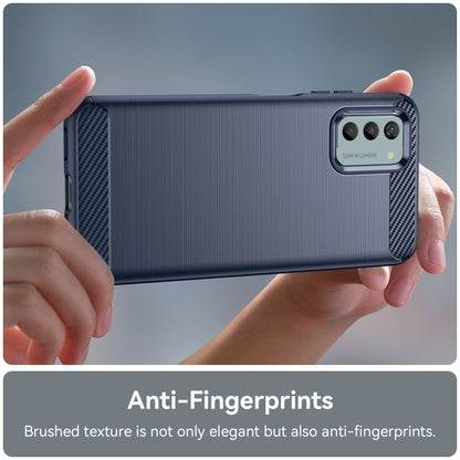 For Nokia G22 Brushed Texture Carbon Fiber TPU Phone Case(Blue) by buy2fix