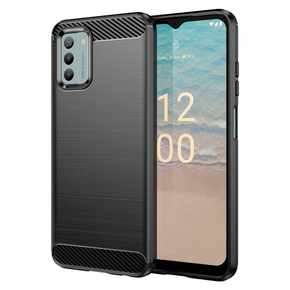 For Nokia G22 Brushed Texture Carbon Fiber TPU Phone Case(Black) by buy2fix