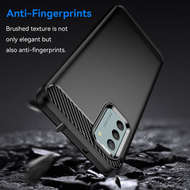 For Nokia G22 Brushed Texture Carbon Fiber TPU Phone Case(Black) by buy2fix