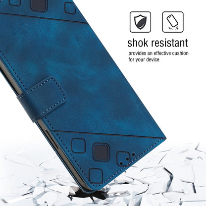 Skin-feel Embossed Leather Phone Case For Honor 9X Global/Huawei P Smart Z/Y9 Prime 2019/Enjoy 10 Plus(Blue) by buy2fix