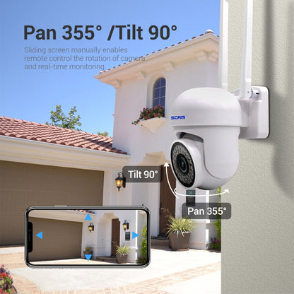 ESCAM PVR007 3MP Smart HD WiFi Camera Support Full Color Night Vision / Motion Detection / Sound Alarm / TF Card(EU Plug) - Wireless Camera by ESCAM | Online Shopping UK | buy2fix