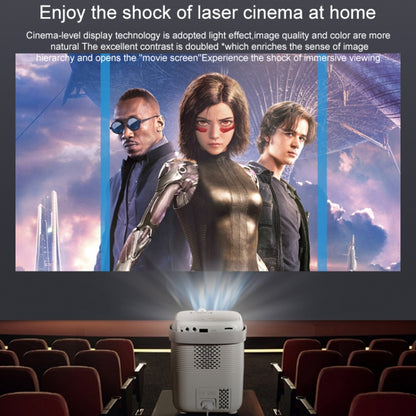 A007 Portable 1280 x 720 HD 113 ANSI Smart LED Projector, Plug:UK Plug(White) - Mini Projector by buy2fix | Online Shopping UK | buy2fix