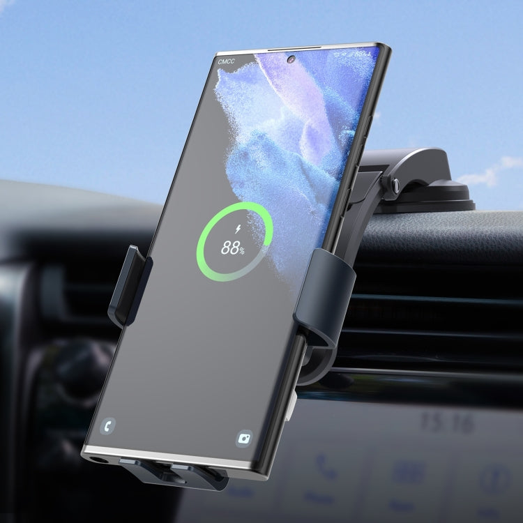 For Samsung Galaxy Z Flip4 / 3 C35 Fan Cooling Dual Coil Car Phone Holder Wireless Charger by buy2fix