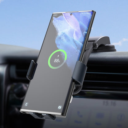 For Samsung Galaxy Z Flip4 / 3 C35 Fan Cooling Dual Coil Car Phone Holder Wireless Charger by buy2fix