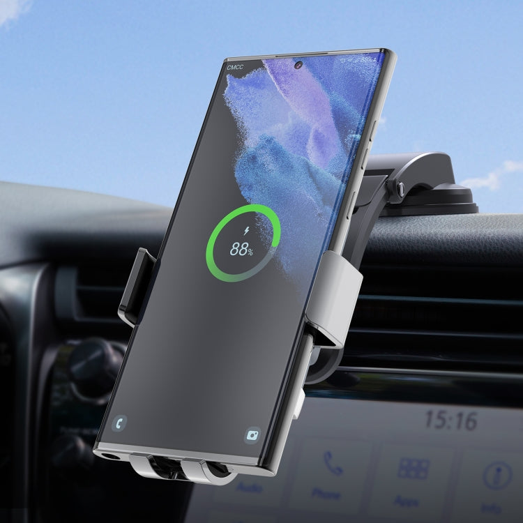 For Samsung Galaxy Z Flip4 / 3 C36 Fan Cooling Dual Coil Car Phone Holder Wireless Charger by buy2fix
