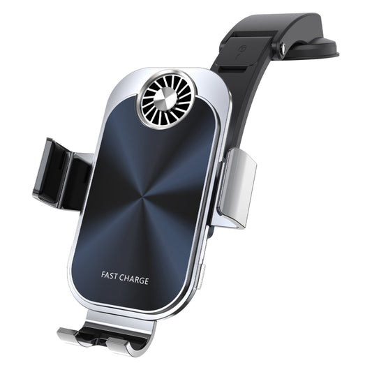 For Samsung Galaxy Z Flip4 / 3 C36 Fan Cooling Dual Coil Car Phone Holder Wireless Charger by buy2fix