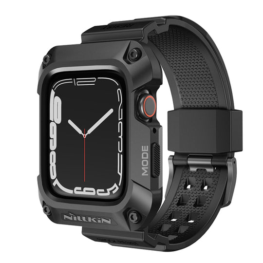 NILLKIN Ruidong Series Alloy + TPU Integrated Watch Band For Apple Watch Series 8&7 45mm(Black)