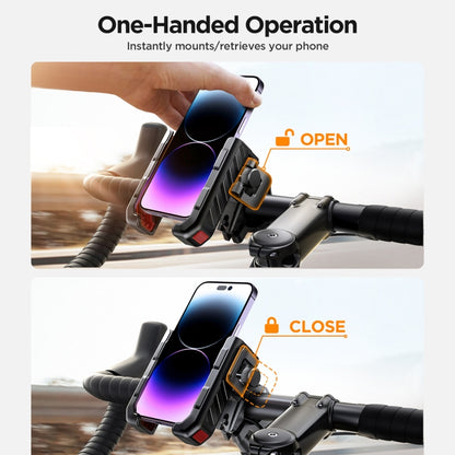 JOYROOM JR-ZS266 Bicycle Handle Phone Mount Compatible with 4.7-6.8 inch(Black) - Holders by JOYROOM | Online Shopping UK | buy2fix