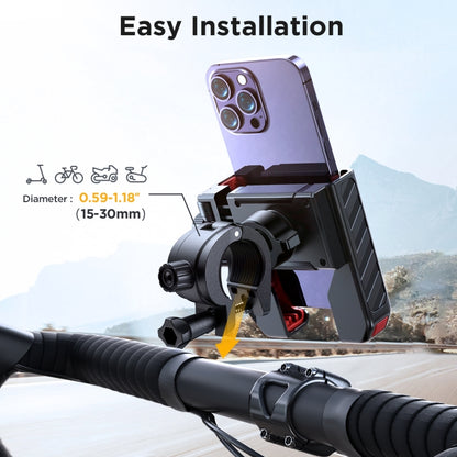 JOYROOM JR-ZS266 Bicycle Handle Phone Mount Compatible with 4.7-6.8 inch(Black) - Holders by JOYROOM | Online Shopping UK | buy2fix