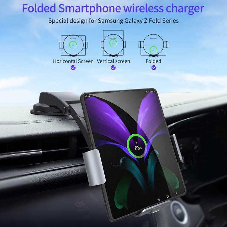 For Samsung Galaxy Z Fold4 / 3 S9 Dual Coil Car Phone Holder Wireless Charger by buy2fix