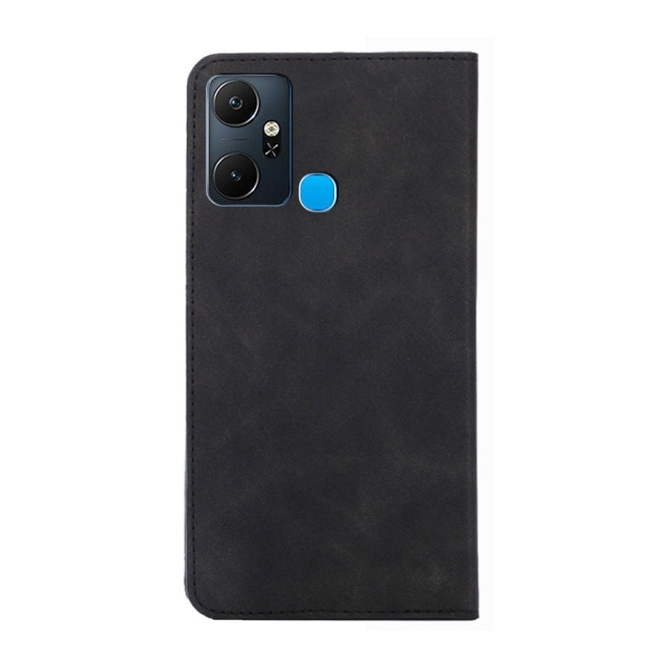 For Infinix Smart 6 Plus Skin Feel Magnetic Horizontal Flip Leather Phone Case(Black) - Infinix Cases by buy2fix | Online Shopping UK | buy2fix