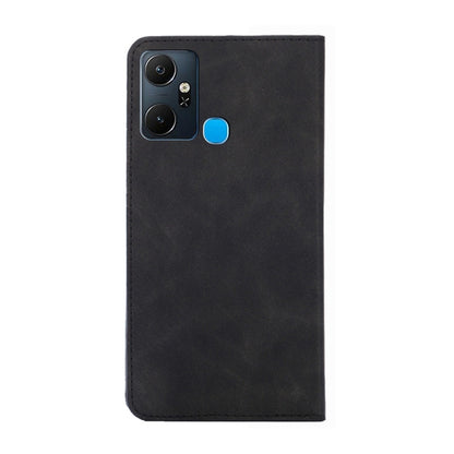 For Infinix Smart 6 Plus Skin Feel Magnetic Horizontal Flip Leather Phone Case(Black) - Infinix Cases by buy2fix | Online Shopping UK | buy2fix