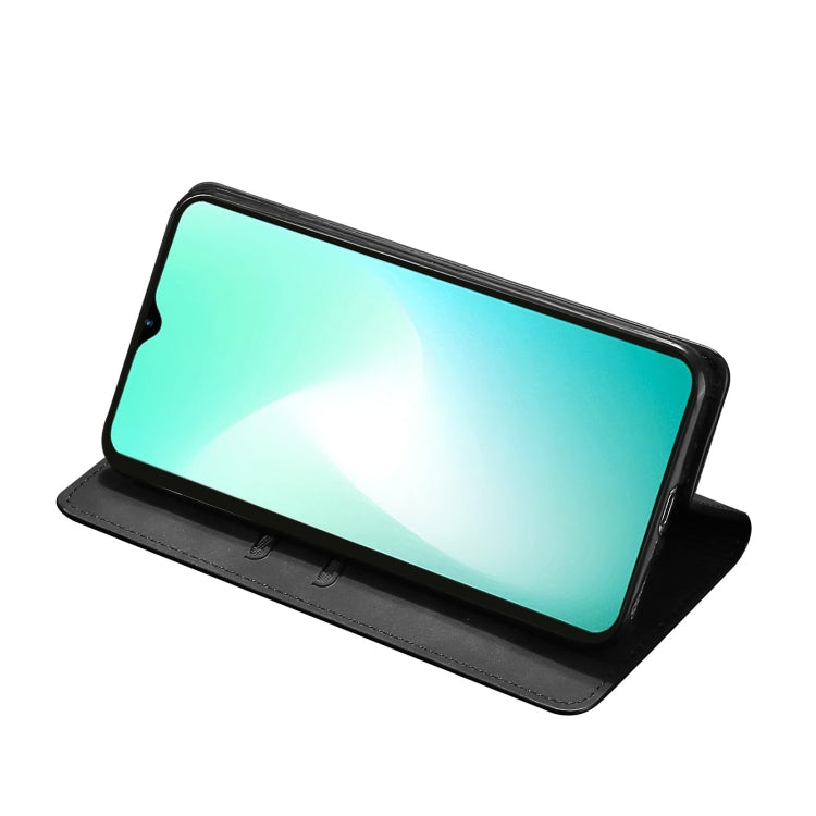 For Infinix Smart 6 Plus Skin Feel Magnetic Horizontal Flip Leather Phone Case(Black) - Infinix Cases by buy2fix | Online Shopping UK | buy2fix