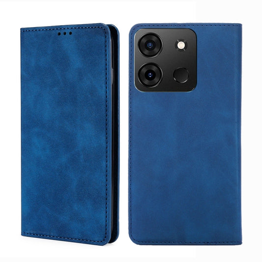 For Infinix Smart 7 Skin Feel Magnetic Horizontal Flip Leather Phone Case(Blue) - Infinix Cases by buy2fix | Online Shopping UK | buy2fix