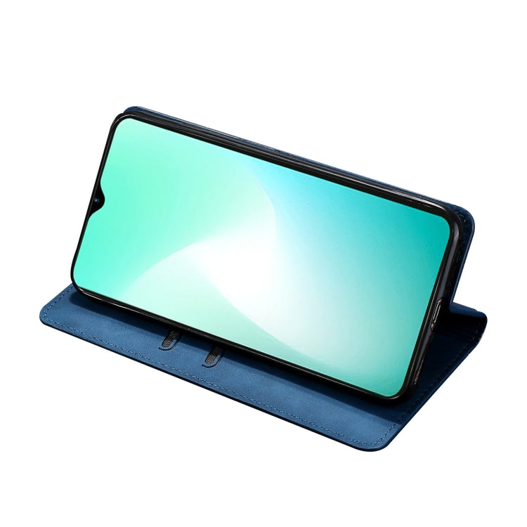 For Infinix Smart 7 Skin Feel Magnetic Horizontal Flip Leather Phone Case(Blue) - Infinix Cases by buy2fix | Online Shopping UK | buy2fix