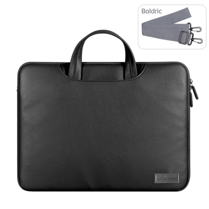Waterproof PU Laptop Bag Inner Bag, Size:13 / 14 inch(Black) by buy2fix