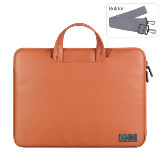 Waterproof PU Laptop Bag Inner Bag, Size:15 inch(Brown)