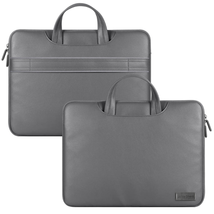 Waterproof PU Laptop Bag Inner Bag, Size:15 inch(Grey) by buy2fix