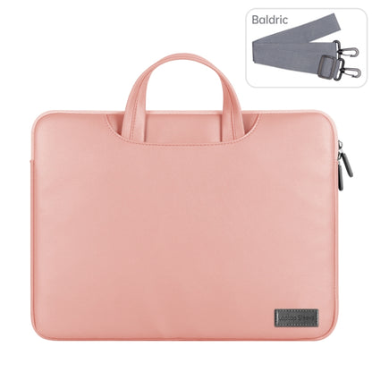 Waterproof PU Laptop Bag Inner Bag, Size:15 inch(Rose Gold) by buy2fix