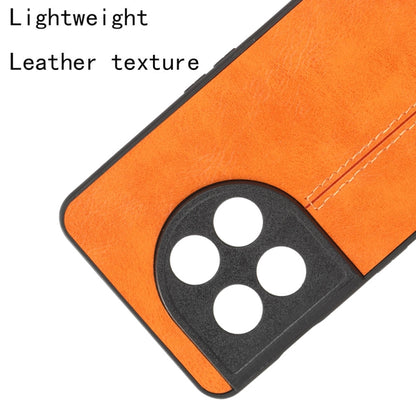 For OnePlus 11 5G Sewing Cow Pattern Skin PC + PU + TPU Phone Case(Orange) - OnePlus Cases by buy2fix | Online Shopping UK | buy2fix