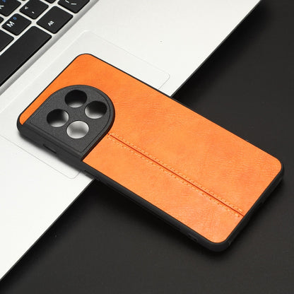 For OnePlus 11 5G Sewing Cow Pattern Skin PC + PU + TPU Phone Case(Orange) - OnePlus Cases by buy2fix | Online Shopping UK | buy2fix