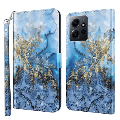For Xiaomi Redmi Note 12 4G Global 3D Painting Pattern Flip Leather Phone Case(Milky Way) by buy2fix