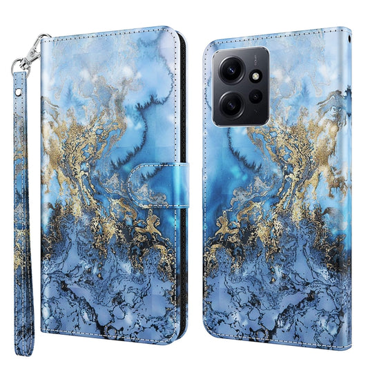 For Xiaomi Redmi Note 12 4G Global 3D Painting Pattern Flip Leather Phone Case(Milky Way) by buy2fix