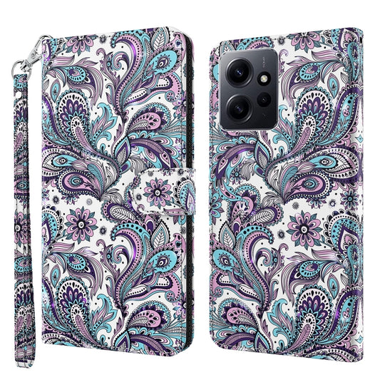 For Xiaomi Redmi Note 12 4G Global 3D Painting Pattern Flip Leather Phone Case(Swirl Pattern) by buy2fix