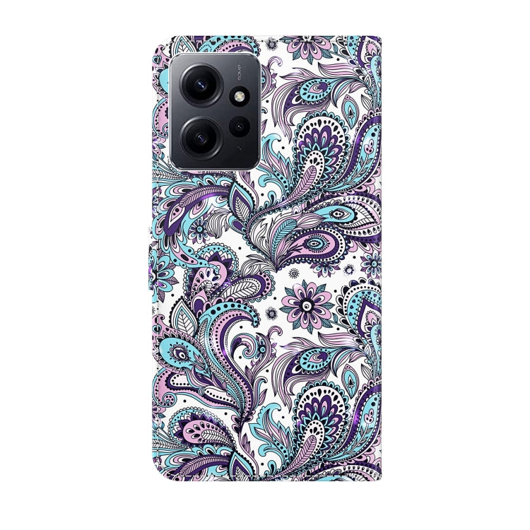For Xiaomi Redmi Note 12 4G Global 3D Painting Pattern Flip Leather Phone Case(Swirl Pattern) by buy2fix
