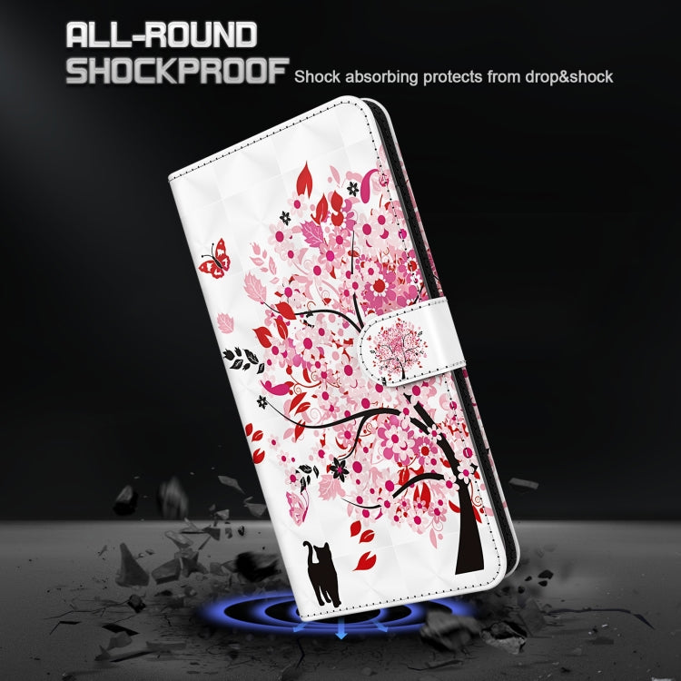 For Xiaomi Redmi Note 12 4G Global 3D Painting Pattern Flip Leather Phone Case(Cat Under The Tree) by buy2fix
