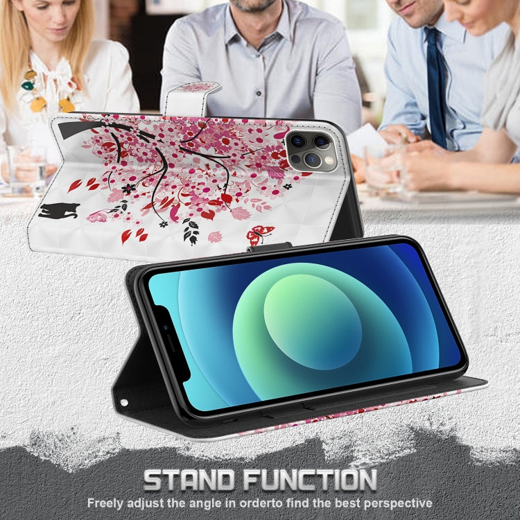 For Xiaomi Redmi Note 12 4G Global 3D Painting Pattern Flip Leather Phone Case(Cat Under The Tree) by buy2fix