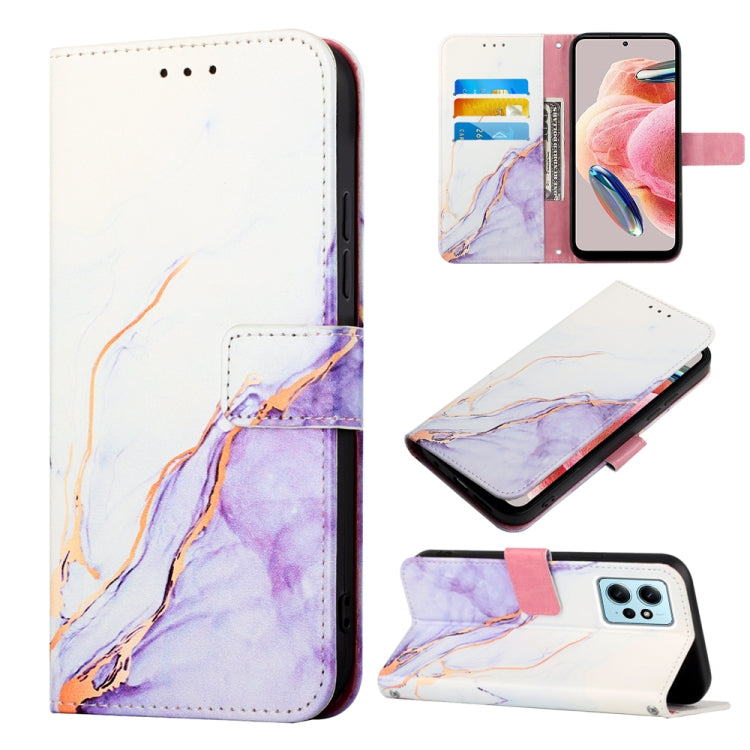 For Xiaomi Redmi Note 12 4G Global PT003 Marble Pattern Flip Leather Phone Case(LS006) by buy2fix
