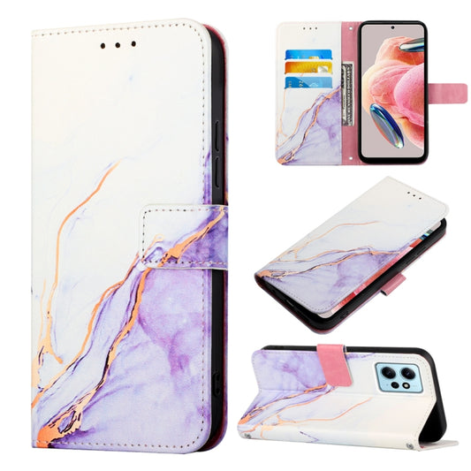 For Xiaomi Redmi Note 12 4G Global PT003 Marble Pattern Flip Leather Phone Case(LS006) by buy2fix