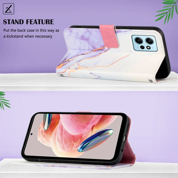 For Xiaomi Redmi Note 12 4G Global PT003 Marble Pattern Flip Leather Phone Case(LS006) by buy2fix