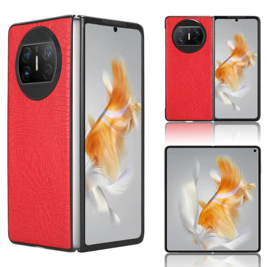 For Huawei Mate X3 Crocodile Texture Phone Case(Red) - Huawei Cases by buy2fix | Online Shopping UK | buy2fix