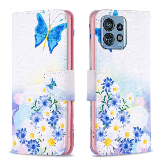 For Motorola Edge 40 Pro 5G / Moto X40/X40 Pro Colored Drawing Pattern Leather Phone Case(Butterfly Love) - Motorola Cases by buy2fix | Online Shopping UK | buy2fix