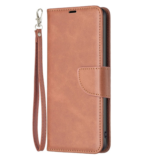 For Motorola Edge 40 Pro 5G / Moto X40 / X40 Pro Lambskin Texture Pure Color Flip Leather Phone Case(Brown) - Motorola Cases by buy2fix | Online Shopping UK | buy2fix