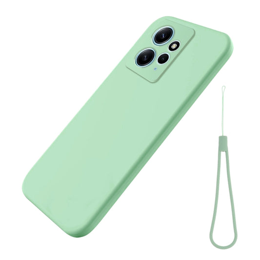 For Xiaomi Redmi Note 12 4G Global Pure Color Liquid Silicone Shockproof Phone Case(Green) by buy2fix