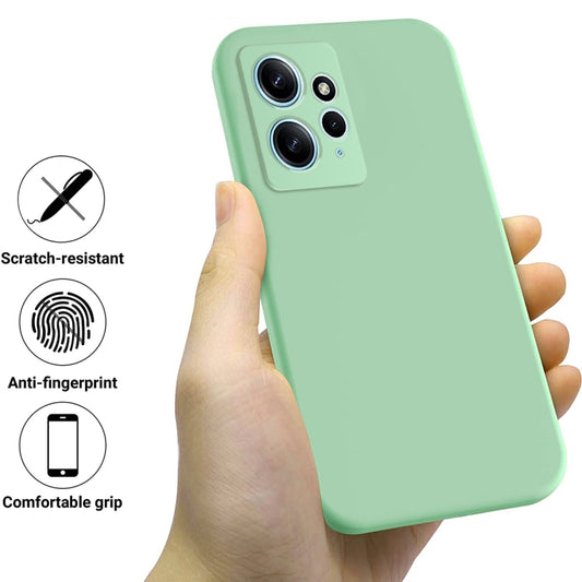 For Xiaomi Redmi Note 12 4G Global Pure Color Liquid Silicone Shockproof Phone Case(Green) by buy2fix