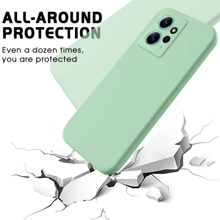 For Xiaomi Redmi Note 12 4G Global Pure Color Liquid Silicone Shockproof Phone Case(Green) by buy2fix