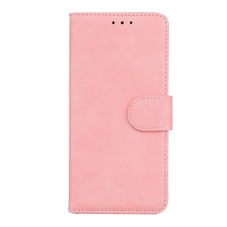 For Realme C55 Skin Feel Pure Color Flip Leather Phone Case(Pink) - Realme Cases by buy2fix | Online Shopping UK | buy2fix