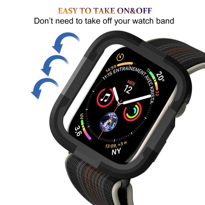 For Apple Watch Series SE 2&6&SE&5&4 40mm Armor Frame Watch Case(Black) - Watch Cases by buy2fix | Online Shopping UK | buy2fix