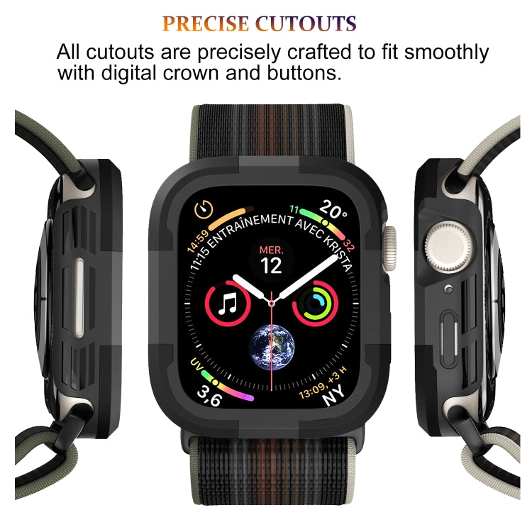 For Apple Watch Series SE 2&6&SE&5&4 40mm Armor Frame Watch Case(Black) - Watch Cases by buy2fix | Online Shopping UK | buy2fix