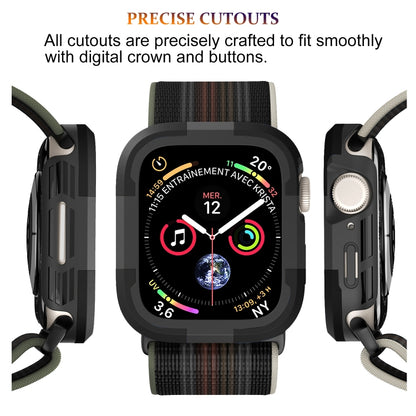 For Apple Watch Series SE 2&6&SE&5&4 40mm Armor Frame Watch Case(Black) - Watch Cases by buy2fix | Online Shopping UK | buy2fix
