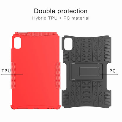 For Lenovo Tab M9 Tire Texture TPU + PC Tablet Case with Holder(Purple) - Lenovo by buy2fix | Online Shopping UK | buy2fix