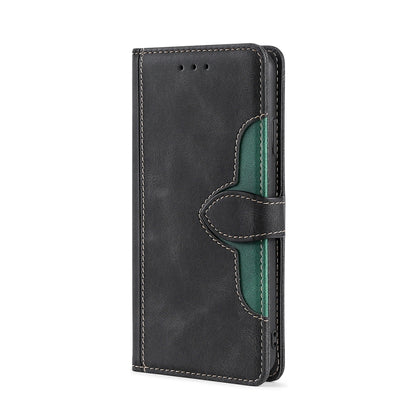 For Infinix Smart 7 Skin Feel Magnetic Buckle Leather Phone Case(Black) - Infinix Cases by buy2fix | Online Shopping UK | buy2fix