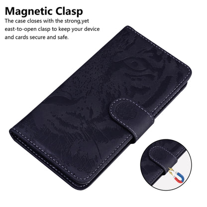 For Realme C55 Tiger Embossing Pattern Flip Leather Phone Case(Black) - Realme Cases by buy2fix | Online Shopping UK | buy2fix