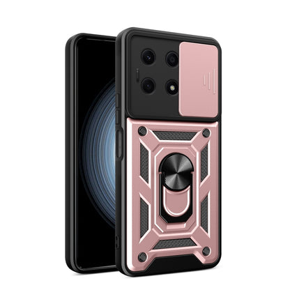 For Honor X8a 4G Sliding Camera Cover Design TPU + PC Phone Case(Rose Gold) by buy2fix